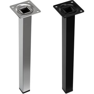 Gedotec Möbelfuß QUADA aus Stahl mit M10 Gewinde bis 100 kg, 200 mm - Chrom poliert