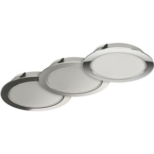 Häfele Ein-/Unterbauleuchte 12 V Loox LED 2048 Spot rund multi-weiß, Chrom poliert