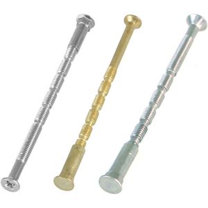 Gedotec Hülsenschraube M4 x 75 mm für Türdrücker und Türbeschläge, Stahl vernickelt