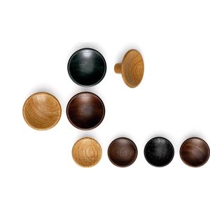 Viefe Möbelknopf DISC aus Holz, Walnuss - Durchmesser 50 mm