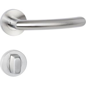Hermat Türdrücker BASIC 05 aus Edelstahl, WC - Badezimmer Edelstahl matt