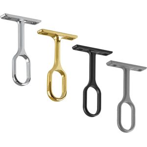 Gedotec Schrankrohrmittelträger TUBES aus Metall starr zum Schrauben, Chrom poliert