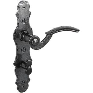 Lienbacher Türdrücker-Garnitur BERN aus Schmiedeeisen DIN 72 &amp; 92, WC 78 mm