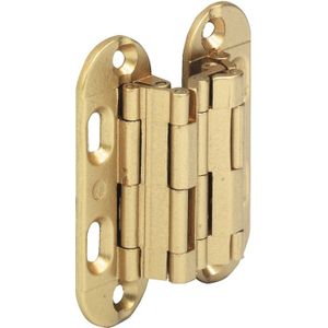 Häfele Scharnier Sepa für Holzdicken ab 23 mm für unsichtbaren Anschlag, Messing matt, 18 x 52 mm