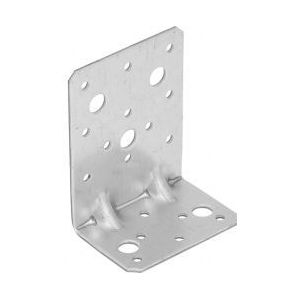 Domax Schwerlast Verbindungswinkel aus Stahl mit Rippe, CE und ETA Zulassung, 95 x 53 x 75 mm