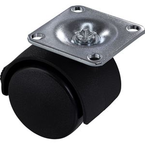 Gedotec Lenkrolle aus Kunststoff Ø 40 - 50 mm ABVERKAUF, 40 mm - mit Feststeller