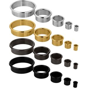 Gedotec Kabeldurchlass VOID aus Messing zum Kleben, Messing schwaz RAL 9005 - Bohr-Ø 35 mm