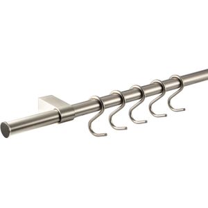 Reling-Set Küchenreling Edelstahl Optik, 600 mm