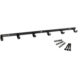 Häfele Hakenleiste H9065 aus Stahl mit 6 Haken schwarzgrau Länge 350 mm