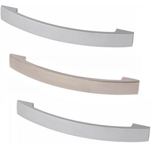 Gedotec Möbelgriff BELINDA aus Aluminium, BA 160 mm, Edelstahl Optik