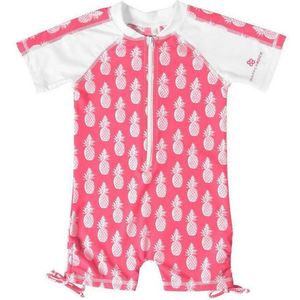 Snapper Rock UV-zwemkleding met rits en korte mouwen (Pineapple) 62/68