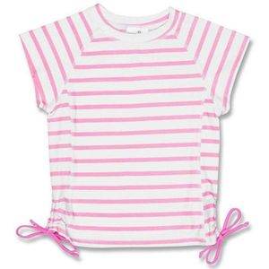 Snapper Rock UV-shirt met korte mouwen (Pink/White Stripe) 140/146 (9 - 10 jaar)