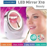 Lanaform - LED Mirror - Make Up Spiegel - Scheerspiegel - Dubbelzijdige Vergrootspiegel Met Verlichting - Kerstcadeau