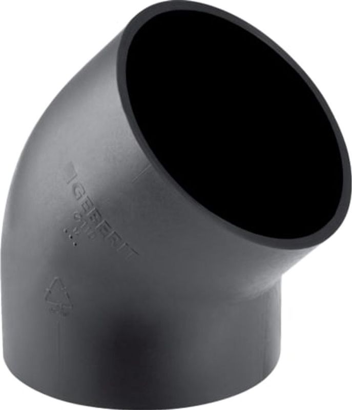 Geberit PE Bogen,  DN 56,  dø 56 mm, 363.088.16.1