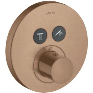 AXOR ShowerSolutions Thermostat Unterputz rund für 2 Verbraucher Brushed Red Gold, 36723310