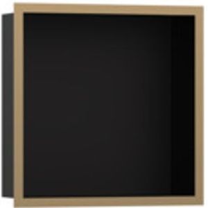 hansgrohe XtraStoris Individual Wandnische Mattschwarz mit Designrahmen 300/300/100 Brushed Bronze, 56098140