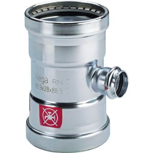 Viega Prestabo XL-T-Stück, d1 88,9, d2 88,9, d3 88,9 Stahl unlegiert, verzinkt Modell 1118XL, 597825