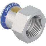 Geberit Mapress Edelstahl Übergang mit Innengewinde (Gas),  DN 32 / 25,  dø 35 mm, 34093