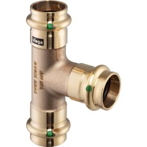 Viega Sanpress-T-Stück, d1 22, d2 28, d3 22 Rotguss oder Siliziumbronze Modell 2218, 313623