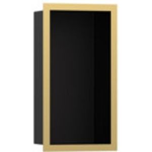 hansgrohe XtraStoris Individual Wandnische Mattschwarz mit Designrahmen 300/150/100 Polished Gold Optic, 56095990