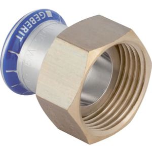 Geberit Mapress Edelstahl Übergang mit Überwurfmutter,  DN 32 / 40,  dø 35 mm, 35036