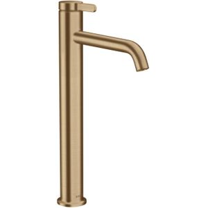 AXOR One Einhebel-Waschtischmischer 260 mit Hebelgriff für Aufsatzwaschtische Ablaufgarnitur Brushed Bronze, 48002140