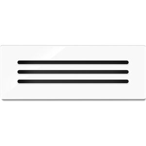 Fränkische Designgitter starline HORIZON 350x130 mm Glas White Pure, 78300670