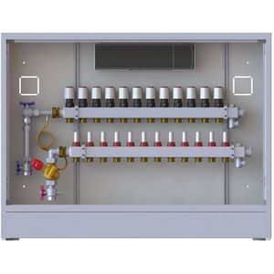 Danfoss Station UnoFloor Basic 12L 12 HK, links mit WMZ-Set, 230V, 088X3112