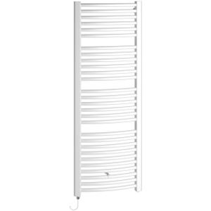 Kermi Elektro-Badheizkörper Basic R-E, gebogen,  wks weiß links, 800 Watt, 1770x450 mm (HxL), weiß, ERE101800452CXK