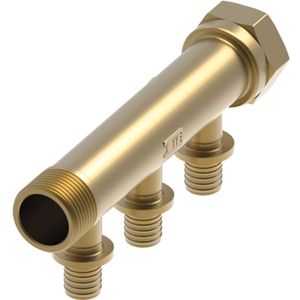 TECE TECEflex Verteiler 3-fach Dimension 16 x 3/4, Siliziumbronze, 712202