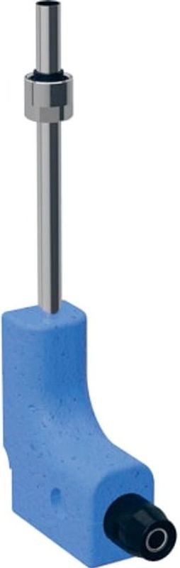 Geberit PushFit Metallrohr-Anschlussbogen 90° mit Dämmbox und Anschlussverschraubung für Eurokonus,  DN 12 / 20, 650.250.22.2