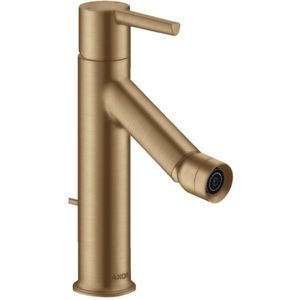 AXOR Starck Einhebel-Bidetmischer mit Hebelgriff und Zugstangen-Ablaufgarnitur Brushed Bronze, 10214140