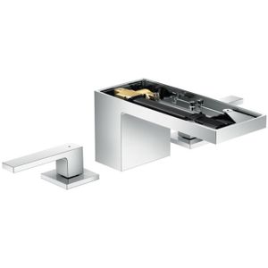 AXOR MyEdition 3-Loch Waschtischarmatur 70 mit Push-Open Ablaufgarnitur ohne Platte Chrom, 47052000