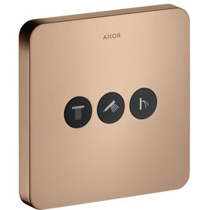 AXOR ShowerSelect Ventil Unterputz softsquare für 3 Verbraucher Polished Red Gold, 36773300