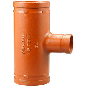 VSH Shurjoint Nutsystem reduziert T-Stück a/a/a 168,3x76,1x168,3 orange Typ 7121, 171216529001