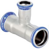 Geberit Mapress Edelstahl T-Stück reduziert,  DN 40 / 12 / 40,  dø 42 mm, 31216