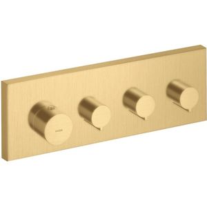 AXOR ShowerSolutions Thermostatmodul 360/120 Unterputz eckig für 3 Verbraucher Brushed Gold Optic, 10751250