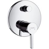 hansgrohe Metris S Einhebel-Wannenmischer Unterputz mit integrierter Sicherungskombination nach EN1717 für iBox universal Chrom, 31466000