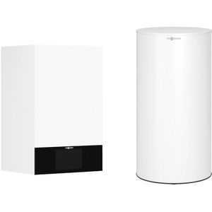 Viessmann Paket Gas-Heizgerät Vitodens 200-W 19,0 kW, Typ B2HF, 7-Zoll-Display + Speicher 160 L Vitocell 100-W CVAA, Z022015