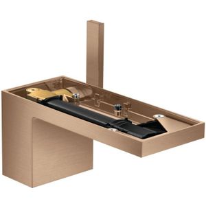 AXOR MyEdition Einhebel-Waschtischmischer 70 mit Push-Open Ablaufgarnitur ohne Platte Brushed Red Gold, 47012310