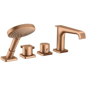 AXOR Citterio E 4-Loch Wannenrandarmatur mit Thermostat Brushed Bronze, 36411140