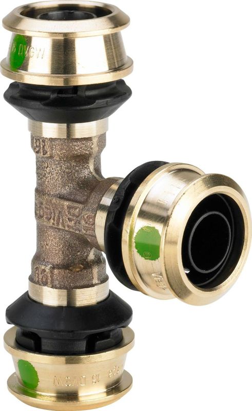 Viega Raxofix-T-Stück, d1 50, d2 32, d3 50 Siliziumbronze Modell 5318, 647551