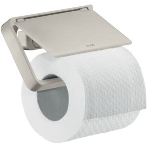 AXOR Universal Softsquare Toilettenpapierhalter mit Deckel Edelstahl Optic, 42836800