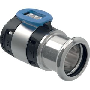 Geberit FlowFit Übergang auf Geberit Mapress, mit Pressmuffe, Edelstahl,  DN 15,  dø 20 mm, 620.333.00.1