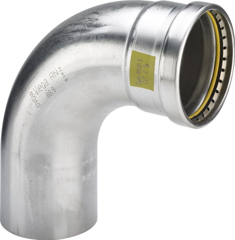 Viega Sanpress Inox G XL-Bogen 90 Grad, d 76,1mm Stahl nichtrostend Modell 0216.1XL, 577520