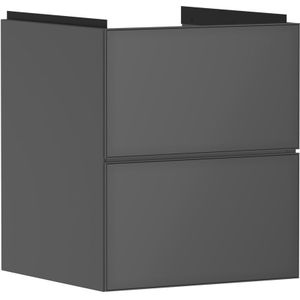 hansgrohe Xevolos E Waschtischunterschrank Schiefergrau Matt 480/475 mit 2 Schubkästen für Handwaschbecken, 54174770