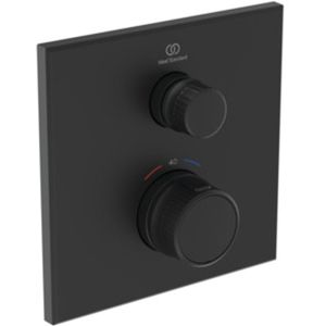Ideal Standard Brausethermostat UP Ceratherm Navigo 1 Verbraucher Eckig Silk Black, A7301XG