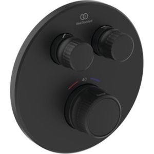 Ideal Standard Brausethermostat UP Ceratherm Navigo 2 Verbraucher Rund Silk Black, A7296XG