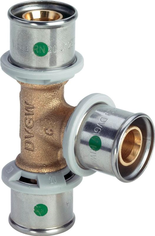 Viega Sanfix Fosta Sanfix P-T-Stück, d1 40, d2 20, d3 40 Rotguss Modell 2118, 566838