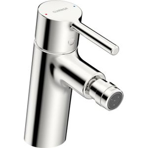 HANSA EHM Bidetbatterie HANSAVANTIS 5243 Ablaufgarnitur mit Zugstange Ausladung 113 mm Chrom, 52432267